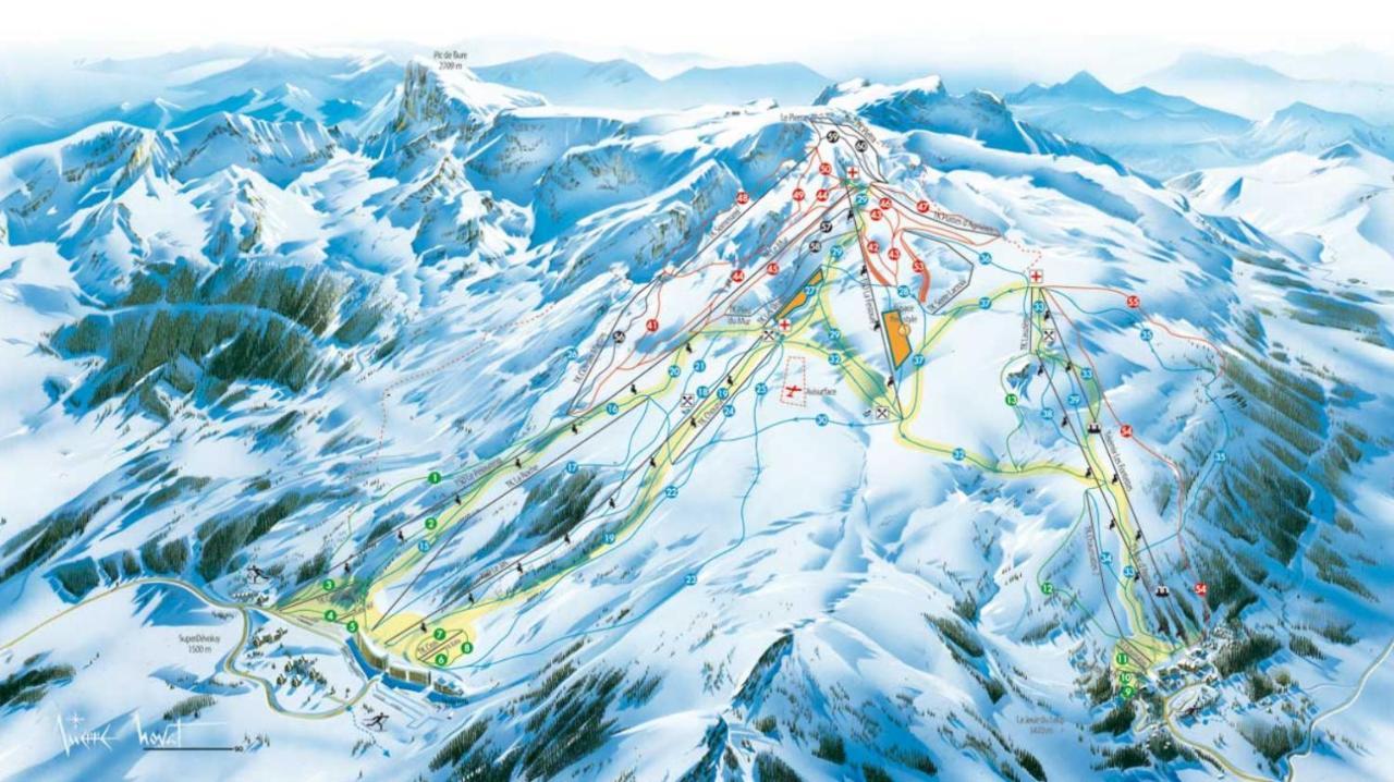 Eden Sur Les Pistes Avec Vue Panoramique Sur La Vallee Ла Жу дю Луп Екстериор снимка